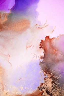 Soyut arkaplan için özgün tablodaki mermer mürekkep soyut sanat. Boyama, ombre alkol mürekkebinin pürüzsüz mermer arkaplan desenini yaratmak için yüksek kaliteli kağıt dokusuna boyanmış. .