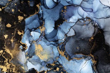 Soyut arkaplan için özgün tablodaki mermer mürekkep soyut sanat. Boyama, ombre alkol mürekkebinin pürüzsüz mermer arkaplan desenini yaratmak için yüksek kaliteli kağıt dokusuna boyanmış. .