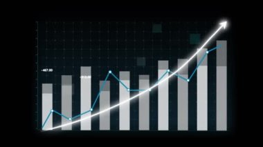 İma edici grafik grafiğindeki iş büyümesi konsepti pazarlama satışlarının gelecekteki hedefe arttığını gösteriyor. Şirket işlerinin yükselmesi için mükemmel bir mali durum. Finans ve para 3B oluşturma .