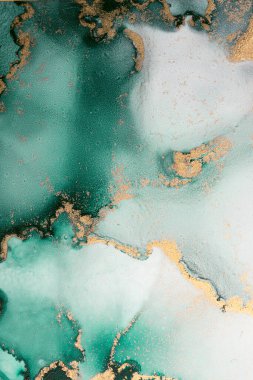 Soyut arkaplan için özgün tablodaki mermer mürekkep soyut sanat. Resim, Kintsuki mürekkep sanatının düz mermer arkaplan desenini yaratmak için yüksek kaliteli kağıt dokusuna boyanmış. .