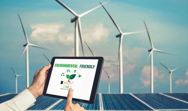 Zielona Transformacja Biznesowa Rzecz Oszczędzania Środowiska Koncepcji Biznesowej Esg Biznesmen — Zdjęcie stockowe