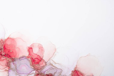 Marble ink abstract art from meticulous original painting abstract background . Painting was painted on high quality paper texture to create smooth marble background pattern of ombre alcohol ink .