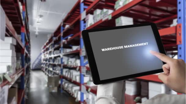 하우스 Warehouse Management 패키지 전달을 실시간으로 감시하기 컴퓨터에서 소프트웨어를 배포에 — 비디오