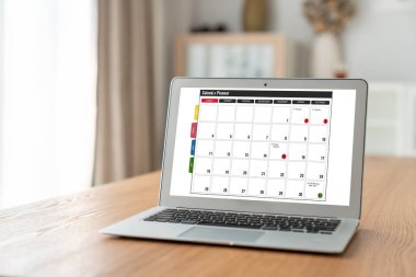 Kişisel düzenleyici ve çevrimiçi iş için mod zamanlama planlaması için bilgisayar yazılım uygulaması takvimiName